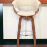 27-Inch Cream and Brown Swivel Low Back Bar Stool 10 27-Inch Cream and Brown Swivel Low Back Bar Stool