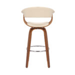 31 Inch Cream and Brown Swivel Faux Leather Bar Stool 15 31 Inch Cream and Brown Swivel Faux Leather Bar Stool