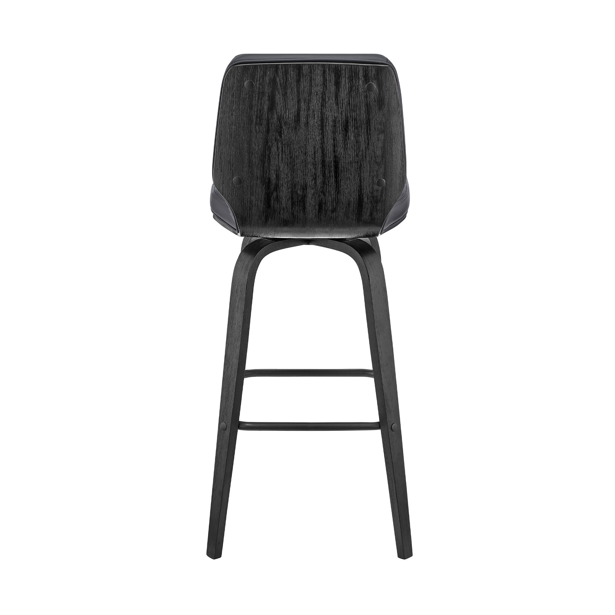 27-Inch Gray and Black Swivel Counter Height Bar Stool 6 27-Inch Gray and Black Swivel Counter Height Bar Stool - Image 6