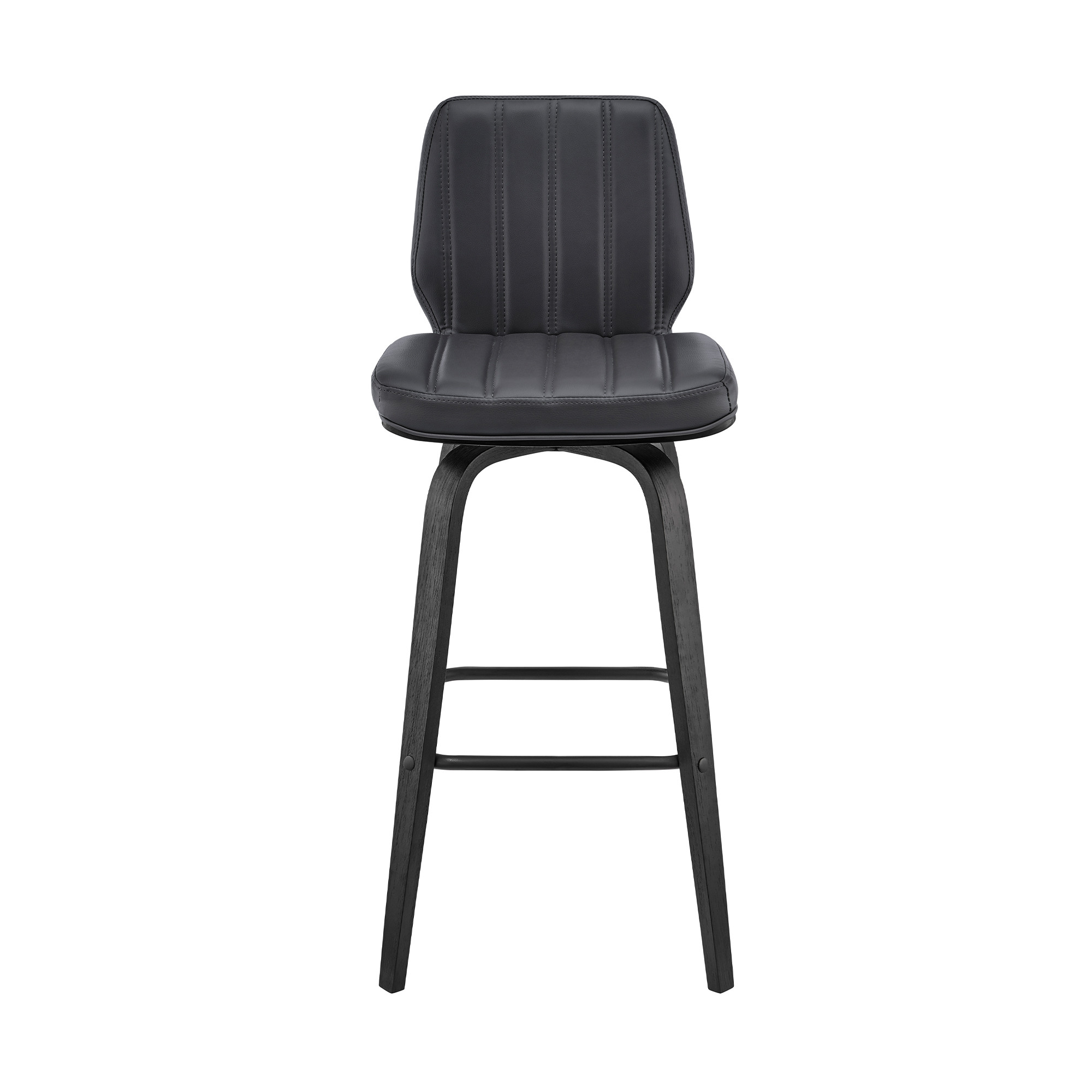 27-Inch Gray and Black Swivel Counter Height Bar Stool 3 27-Inch Gray and Black Swivel Counter Height Bar Stool - Image 3
