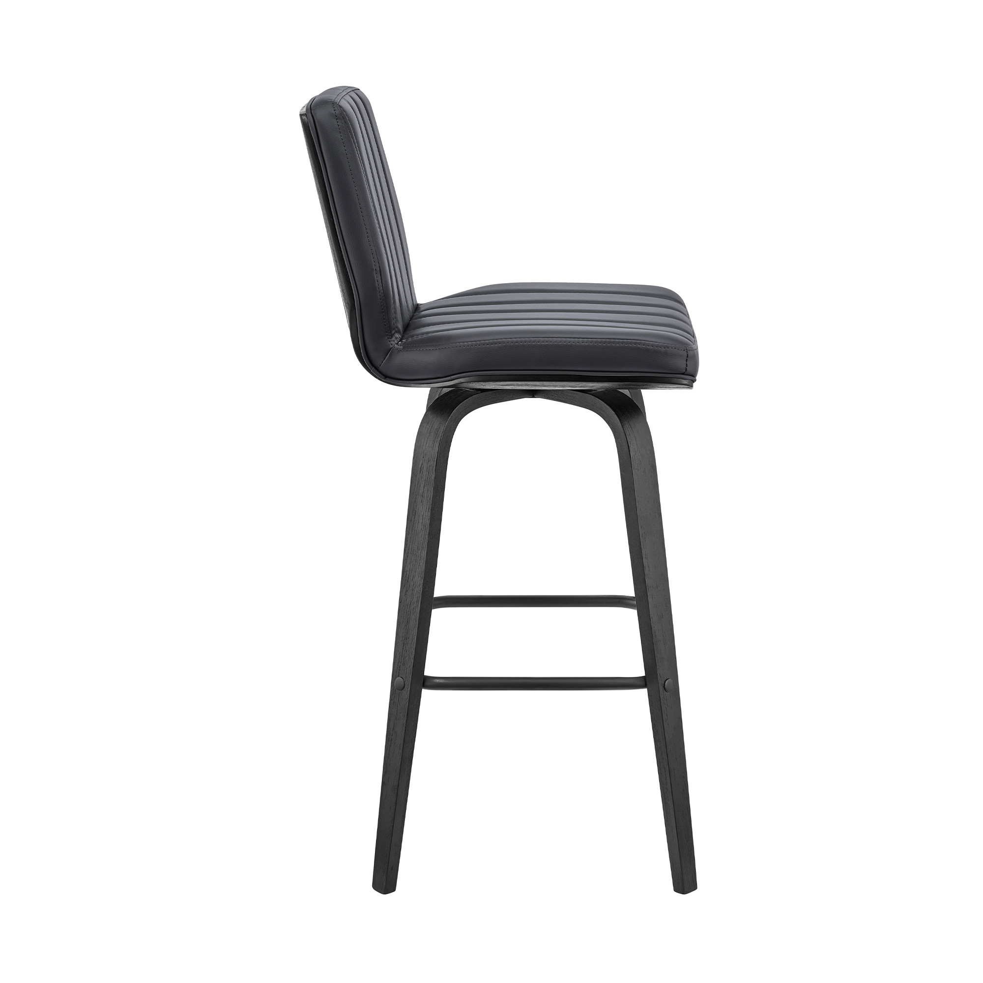 27-Inch Gray and Black Swivel Counter Height Bar Stool 4 27-Inch Gray and Black Swivel Counter Height Bar Stool - Image 4