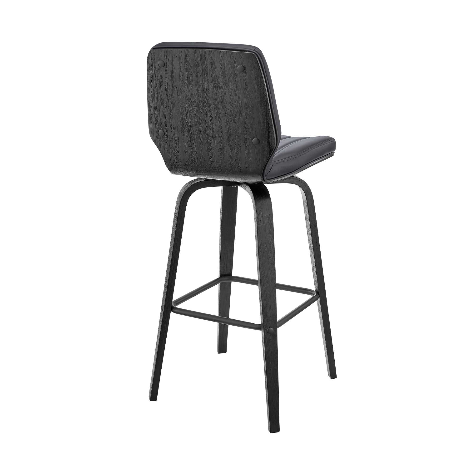 27-Inch Gray and Black Swivel Counter Height Bar Stool 5 27-Inch Gray and Black Swivel Counter Height Bar Stool - Image 5