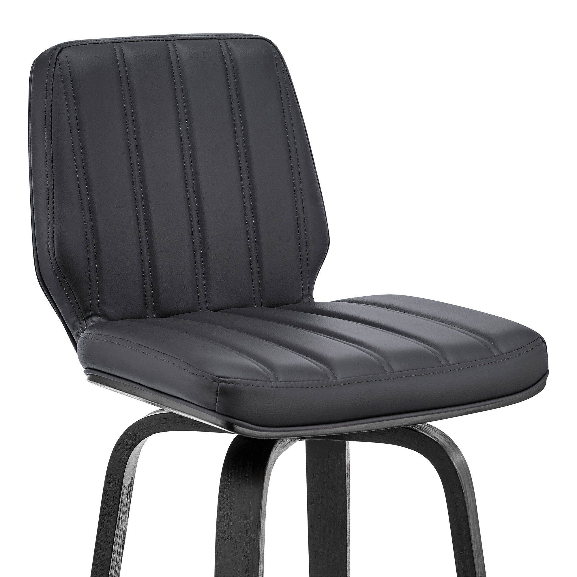 27-Inch Gray and Black Swivel Counter Height Bar Stool 7 27-Inch Gray and Black Swivel Counter Height Bar Stool - Image 7