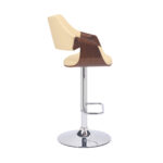 45 Inch Cream and Silver Adjustable Swivel Bar Stool with Footrest 12 45 Inch Cream and Silver Adjustable Swivel Bar Stool with Footrest