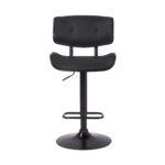 25-Inch Adjustable Height Swivel Faux Leather Bar Stool
