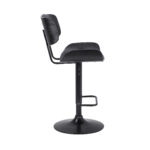 25-Inch Adjustable Height Swivel Faux Leather Bar Stool