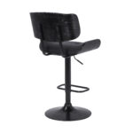 25-Inch Adjustable Height Swivel Faux Leather Bar Stool