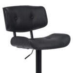 25-Inch Adjustable Height Swivel Faux Leather Bar Stool