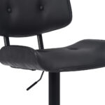 25-Inch Adjustable Height Swivel Faux Leather Bar Stool