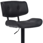 25-Inch Adjustable Height Swivel Faux Leather Bar Stool