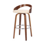 26 Inch Cream and Brown Swivel Low Back Bar Stool 11 26 Inch Cream and Brown Swivel Low Back Bar Stool