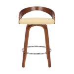 26 Inch Cream and Brown Swivel Low Back Bar Stool 13 26 Inch Cream and Brown Swivel Low Back Bar Stool