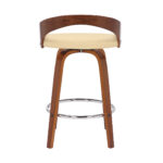 26 Inch Cream and Brown Swivel Low Back Bar Stool 16 26 Inch Cream and Brown Swivel Low Back Bar Stool