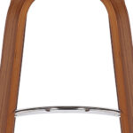 30-Inch Cream and Brown Swivel Low Back Bar Stool