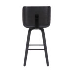 30 Inch Gray and Black Swivel Bar Stool With Back 13 30 Inch Gray and Black Swivel Bar Stool With Back