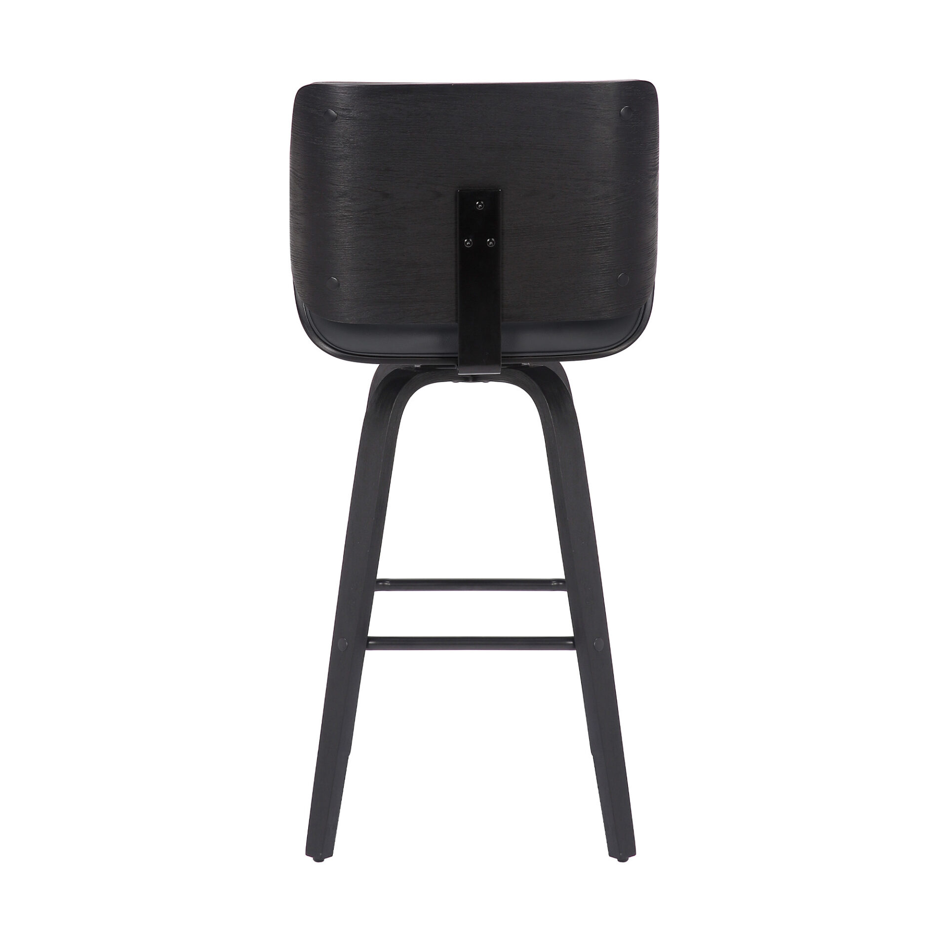 30 Inch Gray and Black Swivel Bar Stool With Back 5 30 Inch Gray and Black Swivel Bar Stool With Back - Image 5