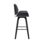 30 Inch Gray and Black Swivel Bar Stool With Back 12 30 Inch Gray and Black Swivel Bar Stool With Back