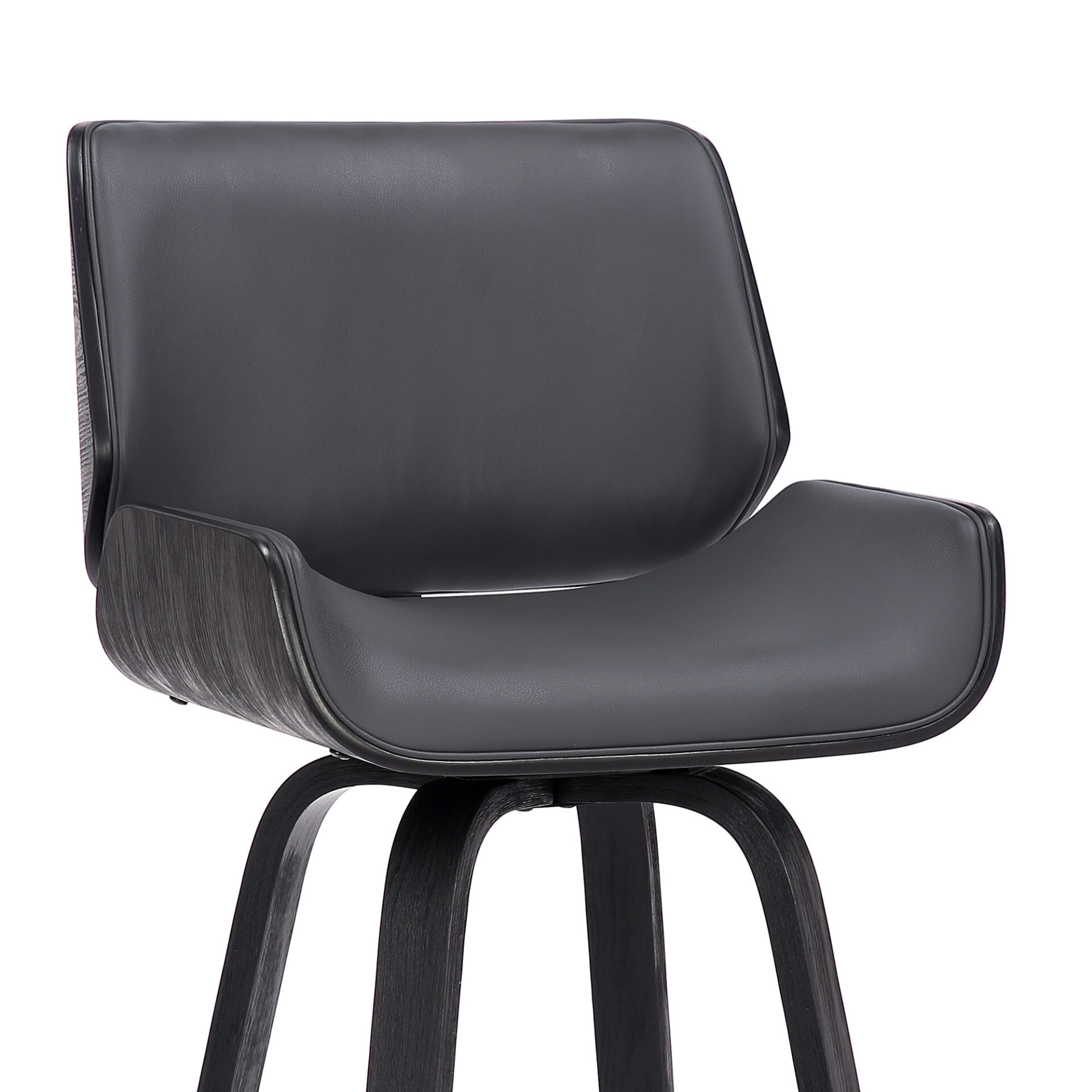 30 Inch Gray and Black Swivel Bar Stool With Back 7 30 Inch Gray and Black Swivel Bar Stool With Back - Image 7