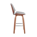 26 Inch Gray and Brown Swivel Counter Height Bar Stool 13 26 Inch Gray and Brown Swivel Counter Height Bar Stool
