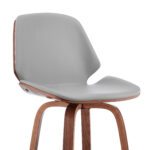 26 Inch Gray and Brown Swivel Counter Height Bar Stool 18 26 Inch Gray and Brown Swivel Counter Height Bar Stool