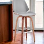 26 Inch Gray and Brown Swivel Counter Height Bar Stool 11 26 Inch Gray and Brown Swivel Counter Height Bar Stool