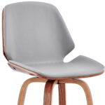 26 Inch Gray and Brown Swivel Counter Height Bar Stool 17 26 Inch Gray and Brown Swivel Counter Height Bar Stool