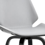30 Inch Gray and Black Swivel Faux Leather Bar Stool 15 30 Inch Gray and Black Swivel Faux Leather Bar Stool