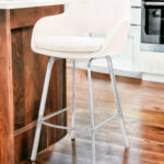 30 Inch White and Silver Swivel Bar Height Bar Stool 11 30 Inch White and Silver Swivel Bar Height Bar Stool