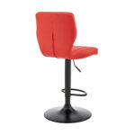 25 Inch Red and Black Adjustable Height Swivel Bar Stool