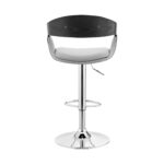 43" Gray and Silver Adjustable Swivel Bar Stool with Footrest 14 43" Gray and Silver Adjustable Swivel Bar Stool with Footrest