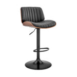 24 Inch Adjustable Swivel Faux Leather Bar Stool 12 24 Inch Adjustable Swivel Faux Leather Bar Stool