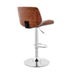 24-Inch Gray Adjustable Height Bar Stool with Swivel Function