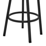 30 Inch Gray Faux Leather Swivel Bar Stool With Black Finish 17 30 Inch Gray Faux Leather Swivel Bar Stool With Black Finish