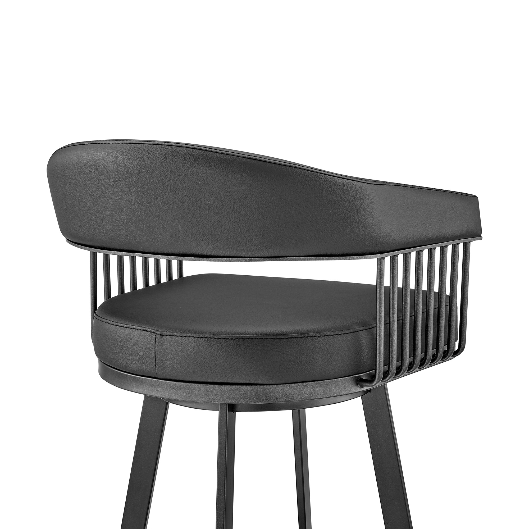 25-Inch Iron Swivel Low Back Counter Height Bar Stool 9 25-Inch Iron Swivel Low Back Counter Height Bar Stool - Image 9