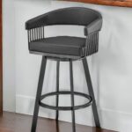 25-Inch Iron Swivel Low Back Counter Height Bar Stool 12 25-Inch Iron Swivel Low Back Counter Height Bar Stool