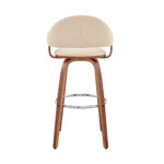 30 Inch Cream and Brown Swivel Bar Stool With Armrests 14 30 Inch Cream and Brown Swivel Bar Stool With Armrests