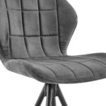26" Charcoal Gray Microfiber Counter Height Bar Stool