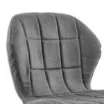 26" Charcoal Gray and Black Microfiber Bar Stool