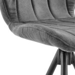26" Charcoal Gray and Black Microfiber Bar Stool