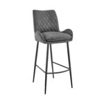 43 Inch Charcoal and Black Iron Bar Stool 10 43 Inch Charcoal and Black Iron Bar Stool