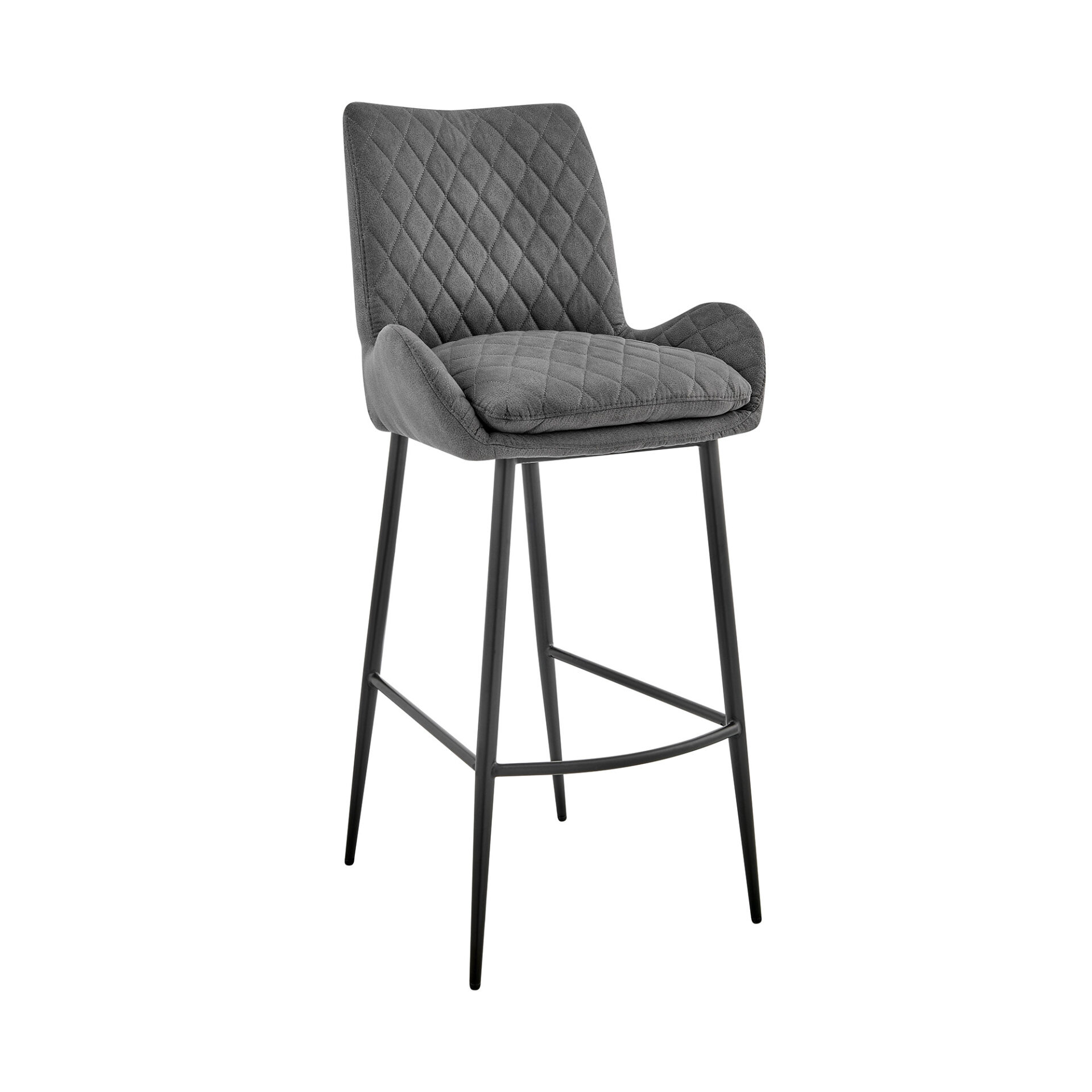 43 Inch Charcoal and Black Iron Bar Stool 1 43 Inch Charcoal and Black Iron Bar Stool
