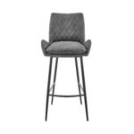 43 Inch Charcoal and Black Iron Bar Stool 12 43 Inch Charcoal and Black Iron Bar Stool