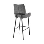 43 Inch Charcoal and Black Iron Bar Stool 14 43 Inch Charcoal and Black Iron Bar Stool