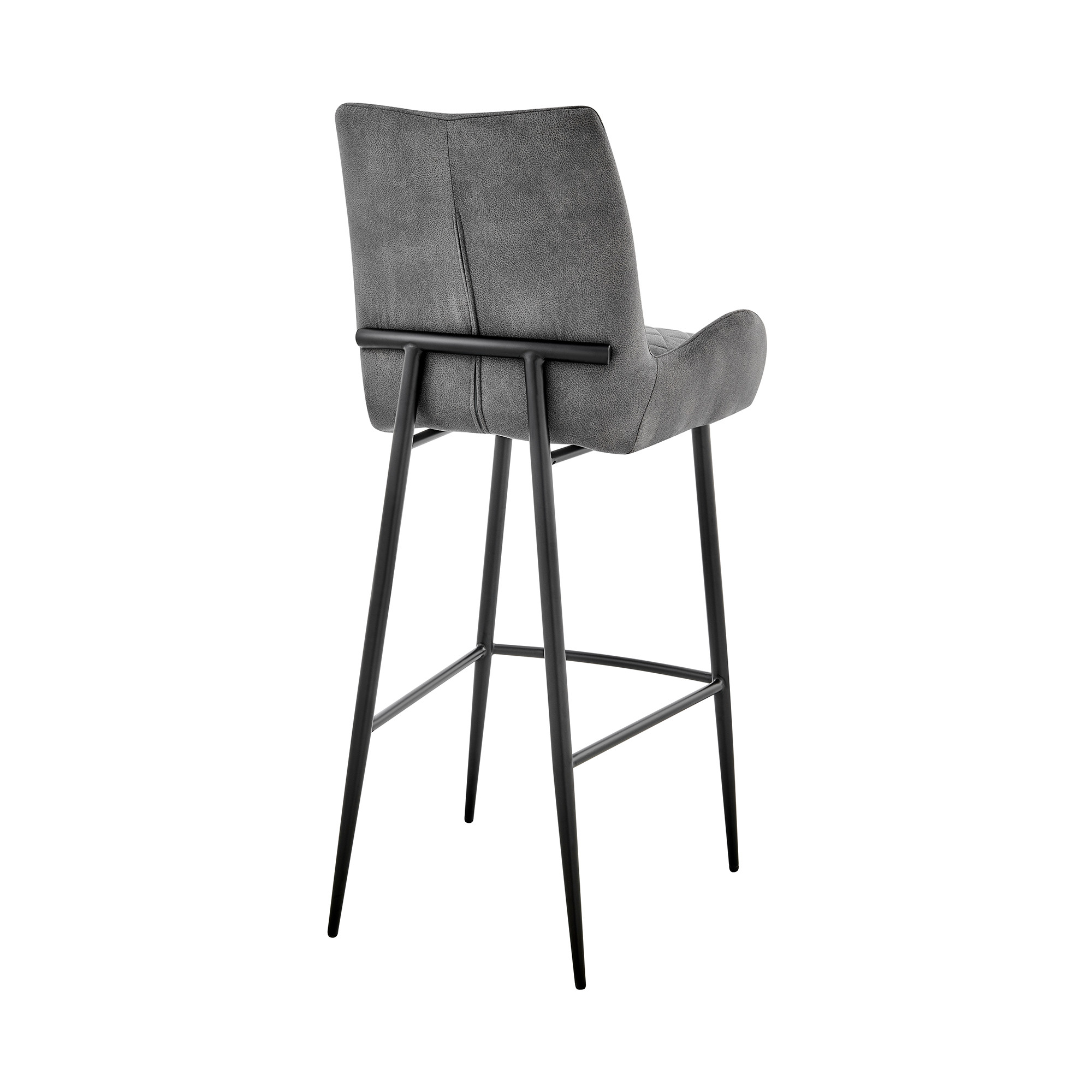 43 Inch Charcoal and Black Iron Bar Stool 5 43 Inch Charcoal and Black Iron Bar Stool - Image 5