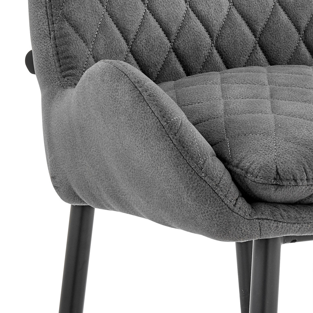 43 Inch Charcoal and Black Iron Bar Stool 8 43 Inch Charcoal and Black Iron Bar Stool - Image 8