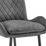 43 Inch Charcoal and Black Iron Bar Stool 18 43 Inch Charcoal and Black Iron Bar Stool