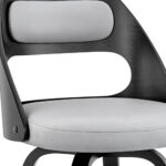 26" Charcoal Gray and Black Bar Stool with Footrest 17 26" Charcoal Gray and Black Bar Stool with Footrest