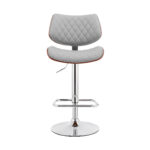 45 Inch Gray Faux Leather Swivel Adjustable Height Bar Stool 12 45 Inch Gray Faux Leather Swivel Adjustable Height Bar Stool