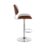 45 Inch Gray Faux Leather Swivel Adjustable Height Bar Stool 13 45 Inch Gray Faux Leather Swivel Adjustable Height Bar Stool
