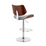 45 Inch Gray Faux Leather Swivel Adjustable Height Bar Stool 14 45 Inch Gray Faux Leather Swivel Adjustable Height Bar Stool